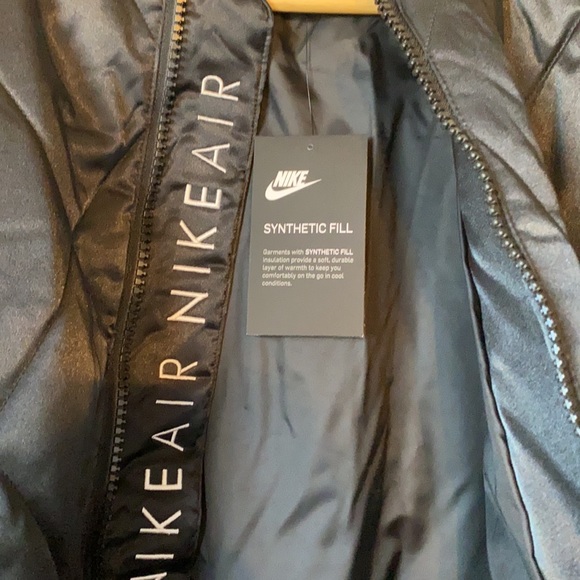 Nike Air Syn Fill Satin Jacket Black/Black/White New with Rare & Sold Out - Picture 7 of 11